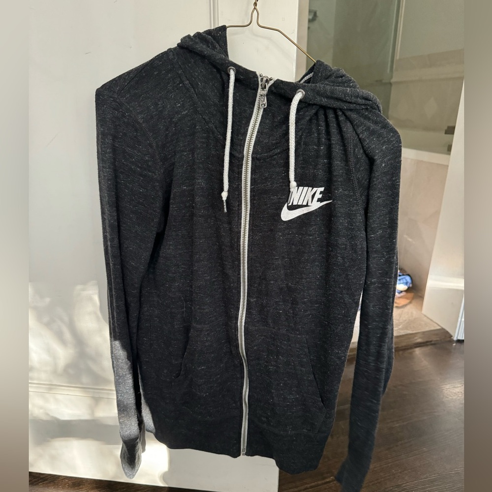 Nike zip up grey hoodie size small